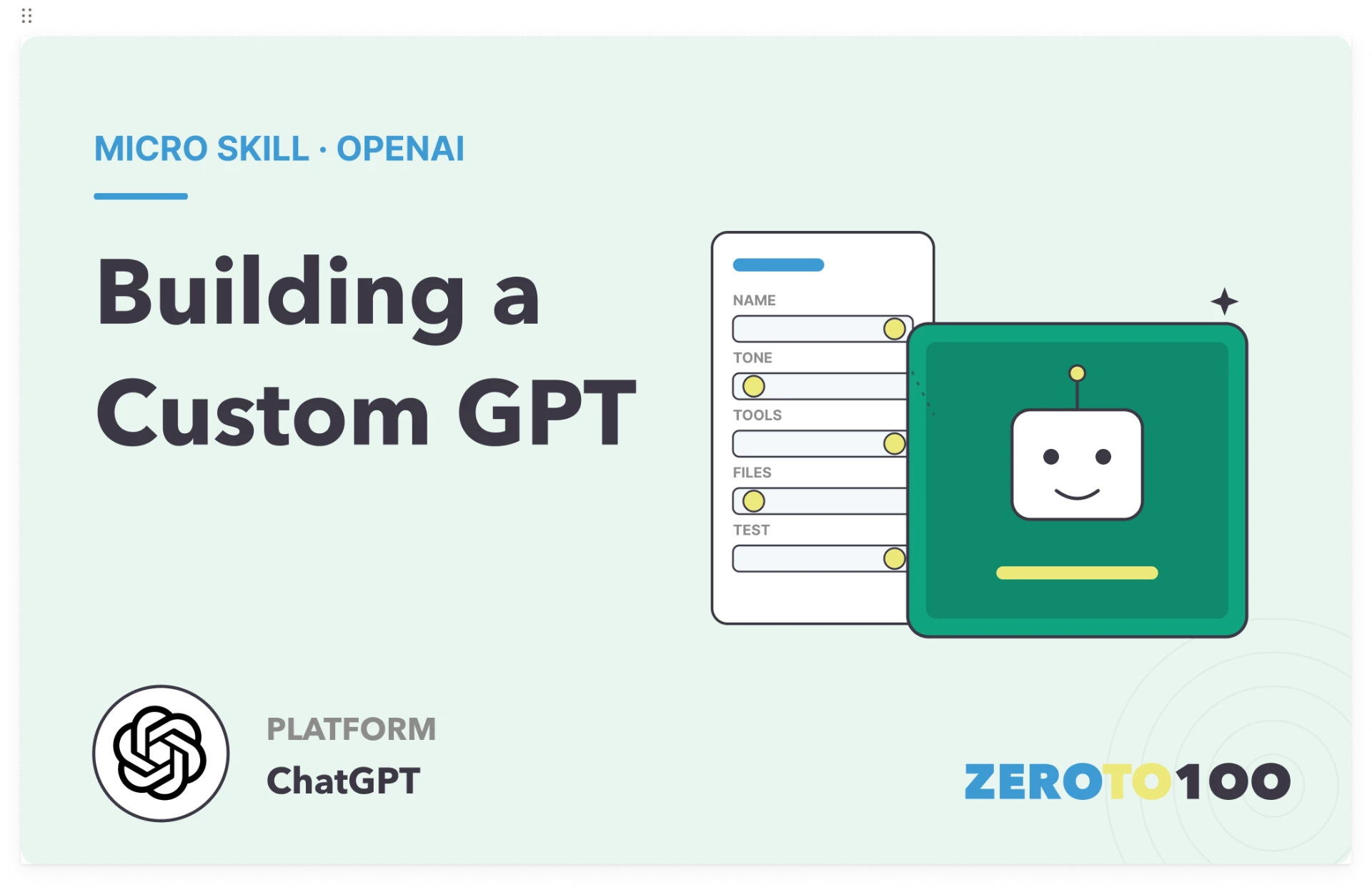Building a custom GPT with ChatGPT